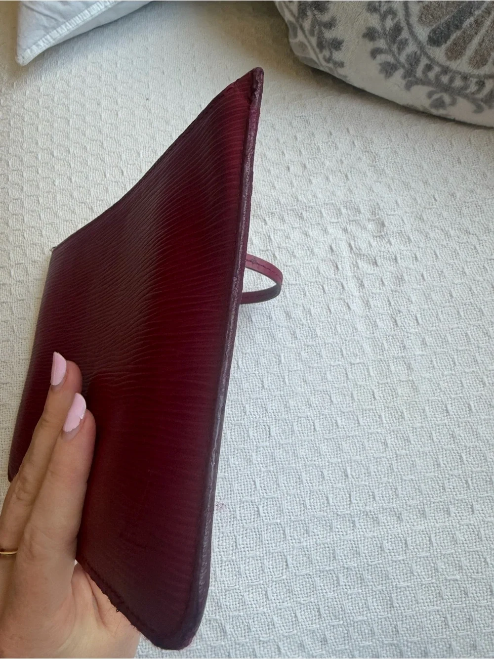 Louis Vuitton Fuschia Epi Leather Wristlet Pouch
